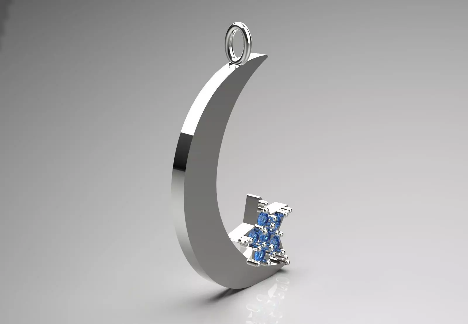 Moon and Night Sky Cosmic Glow STL Pendant Collection _14