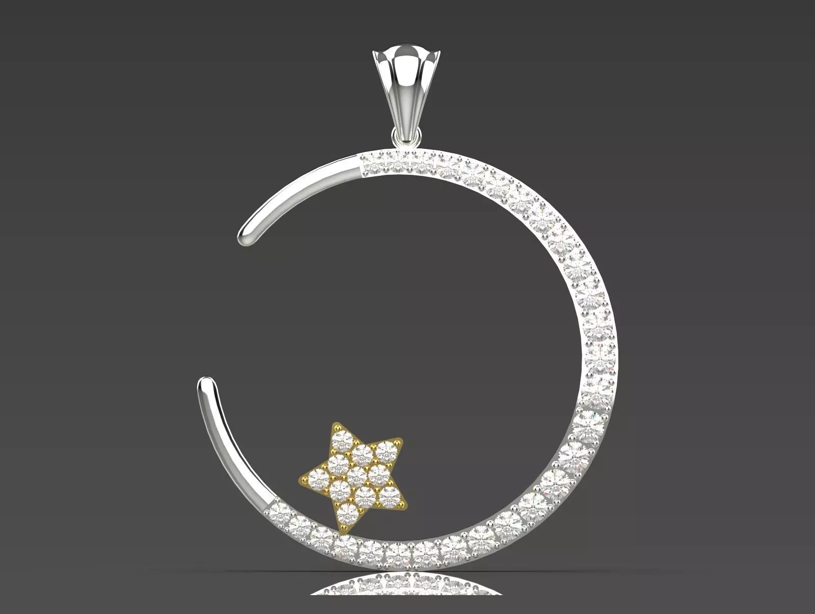 Moon and Night Sky Cosmic Glow STL Pendant Collection _21