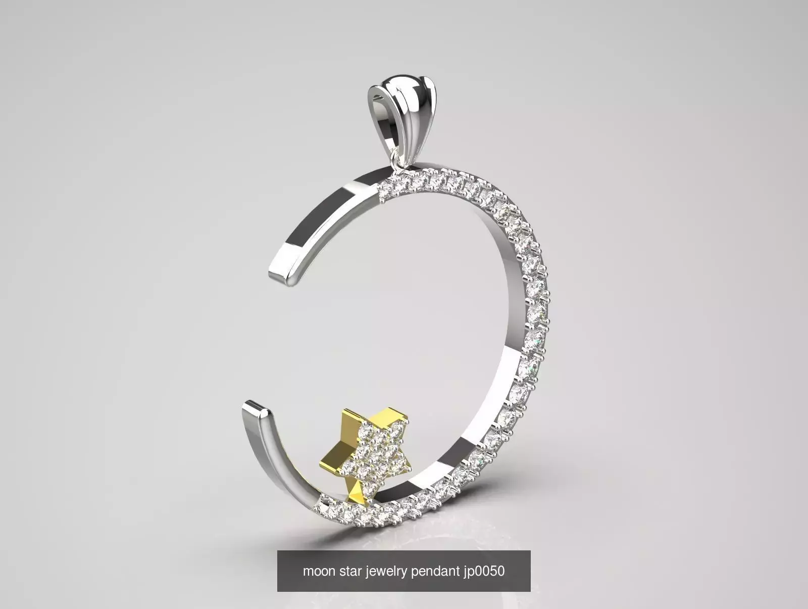 Moon and Night Sky Cosmic Glow STL Pendant Collection _2