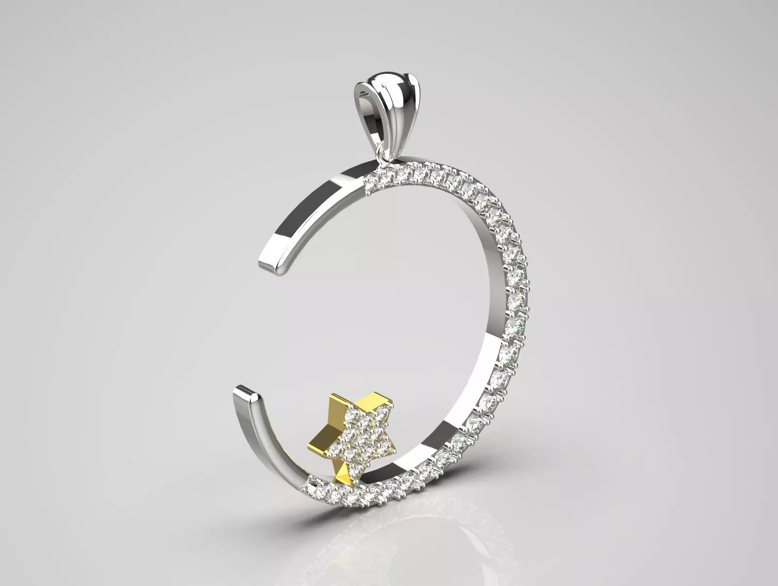 Moon and Night Sky Cosmic Glow STL Pendant Collection _20