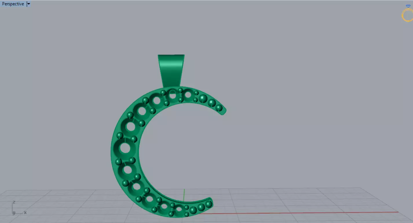 Moon and Night Sky Cosmic Glow STL Pendant Collection _33