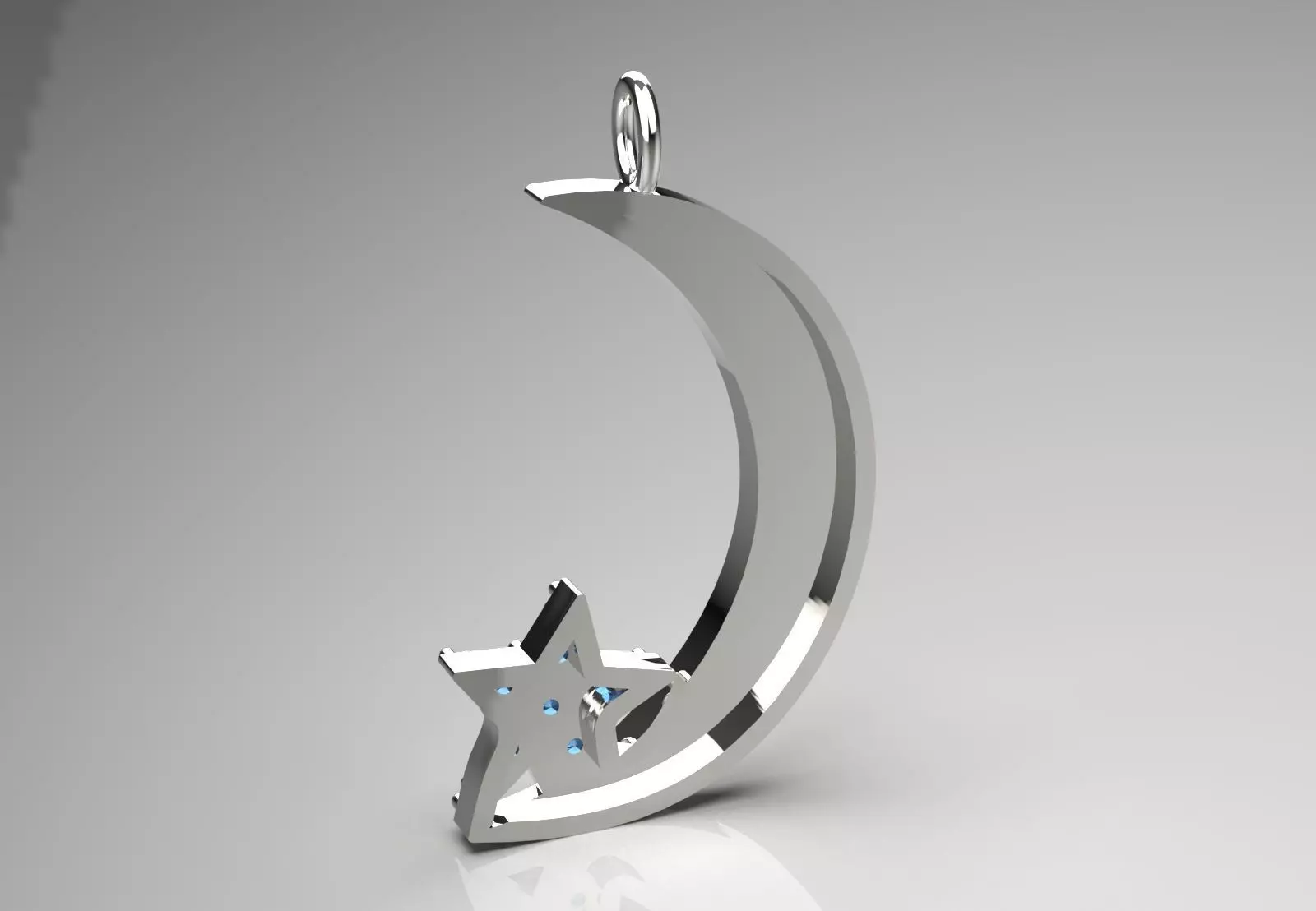 Moon and Night Sky Cosmic Glow STL Pendant Collection _15