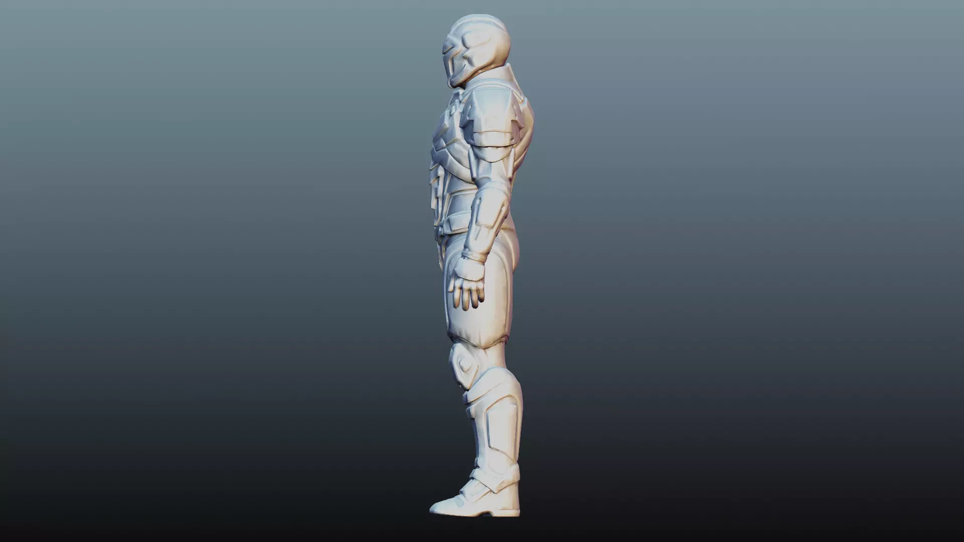 Fantasy male army character KM-6 3D model_6