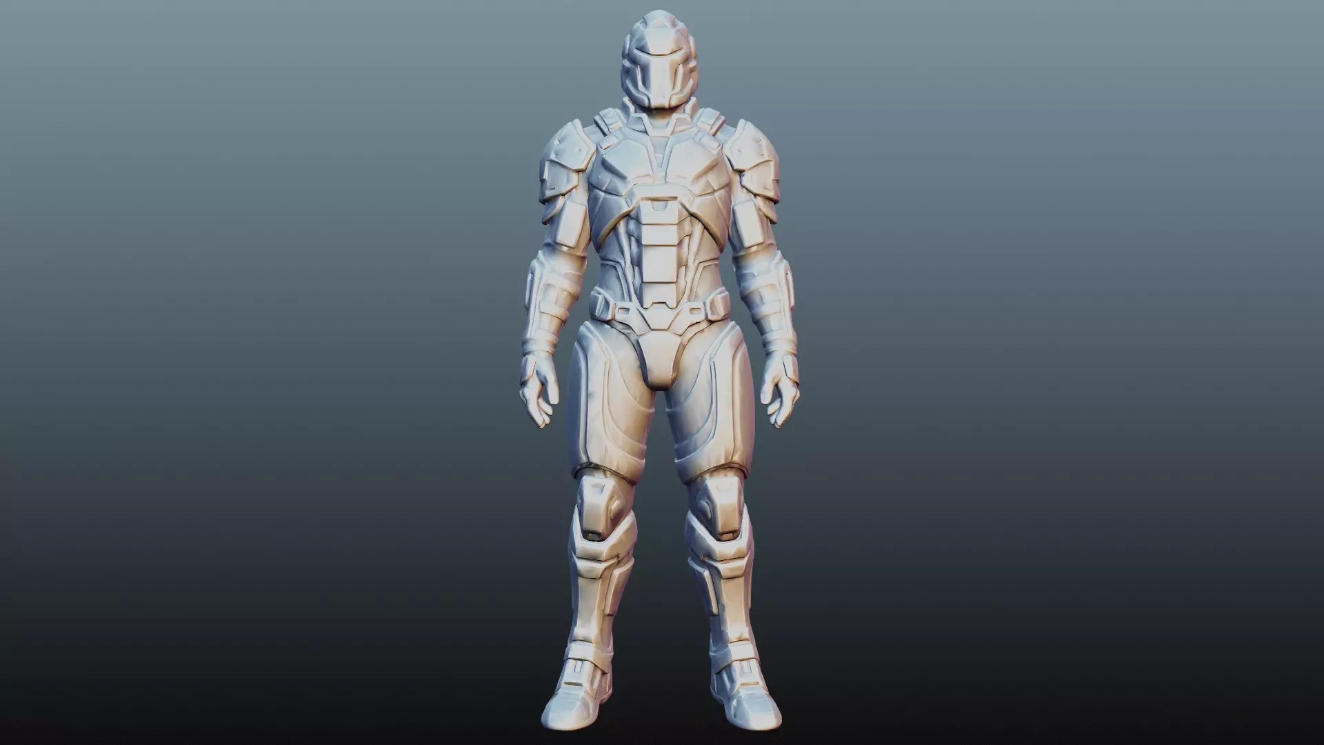 Fantasy male army character KM-6 3D model_4