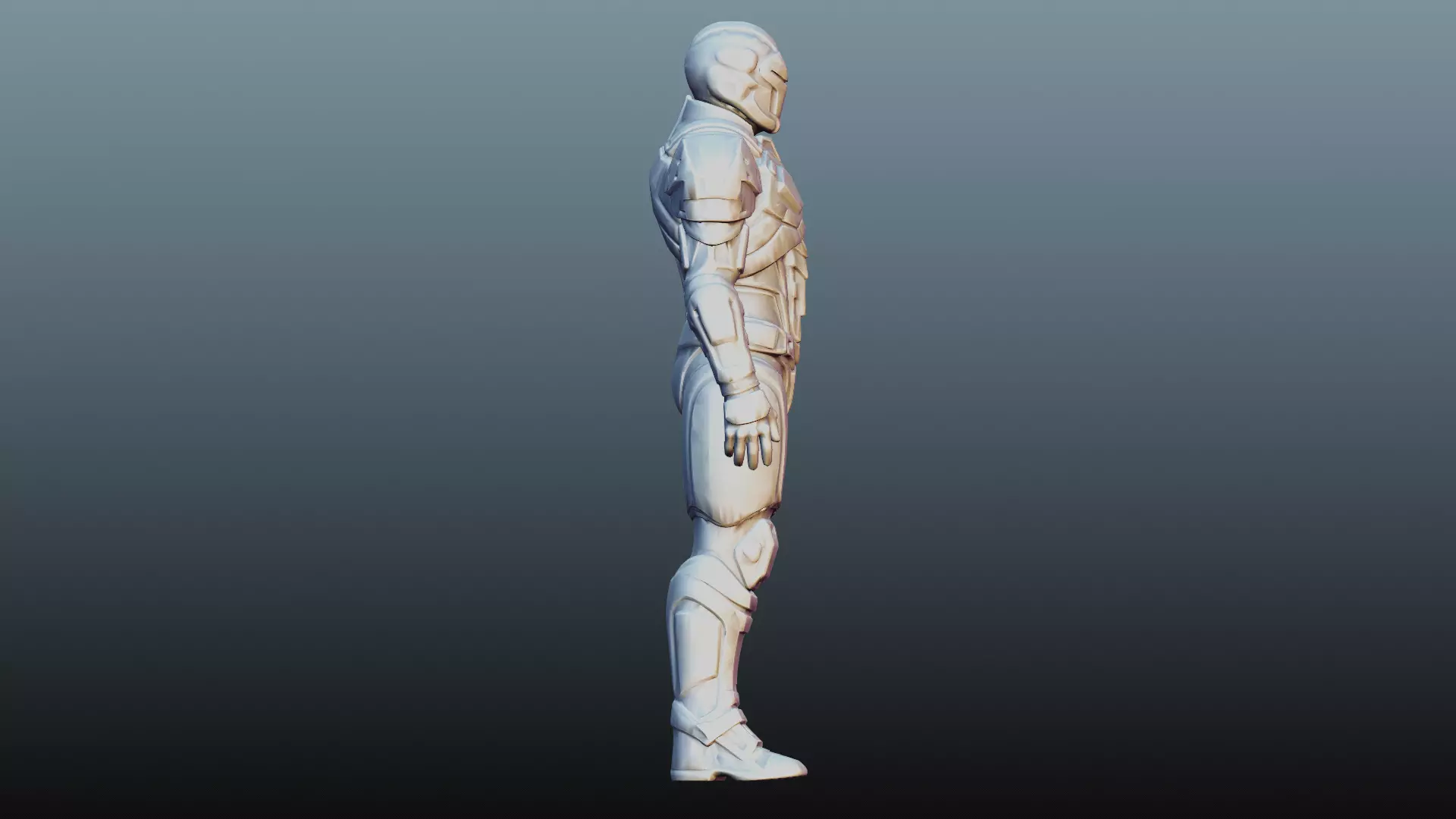 Fantasy male army character KM-6 3D model_7