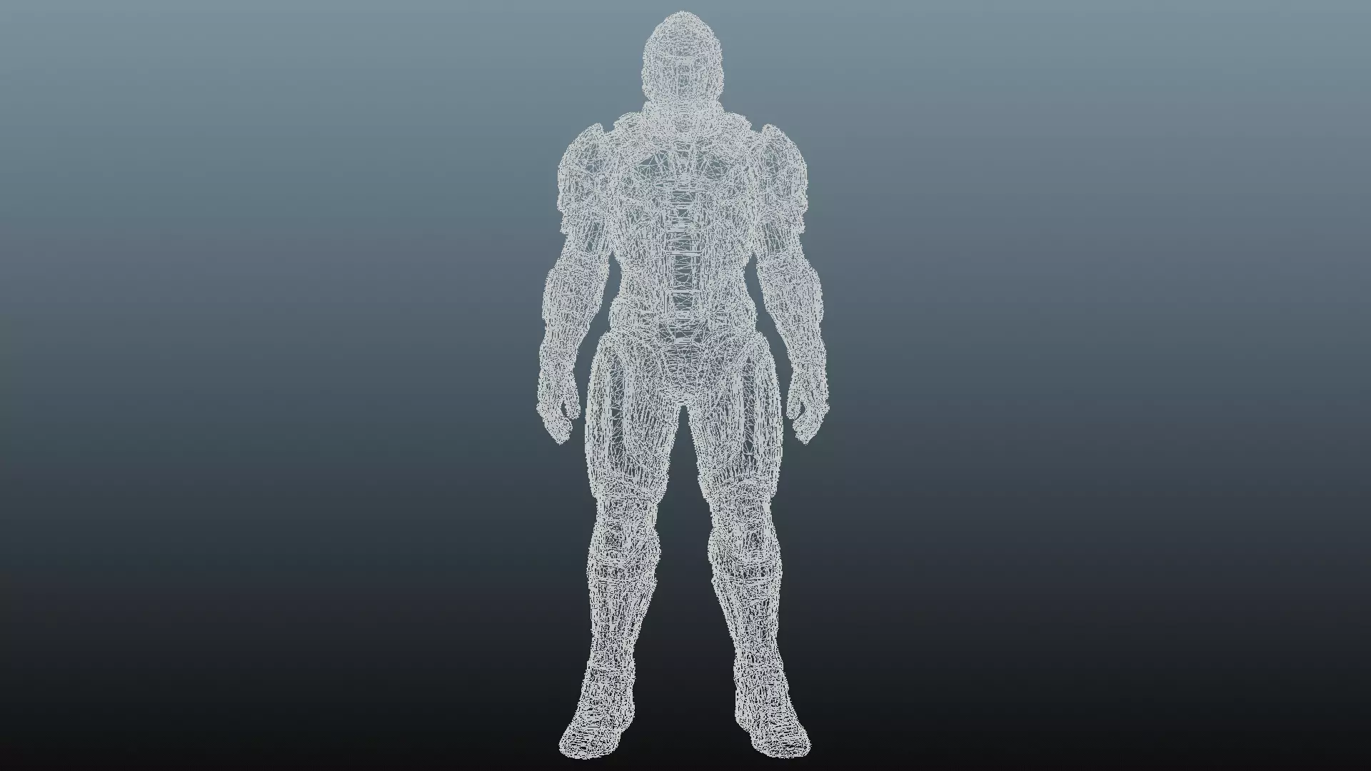 Fantasy male army character KM-6 3D model_8