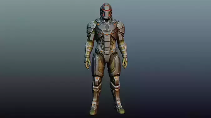 Fantasy  male army character KM-6