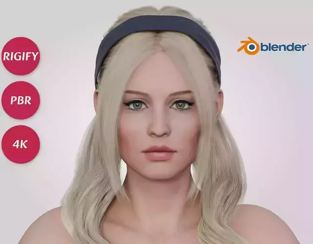 Emily Browning - Hot Blonde Girl- Pigtails Hair with Headband