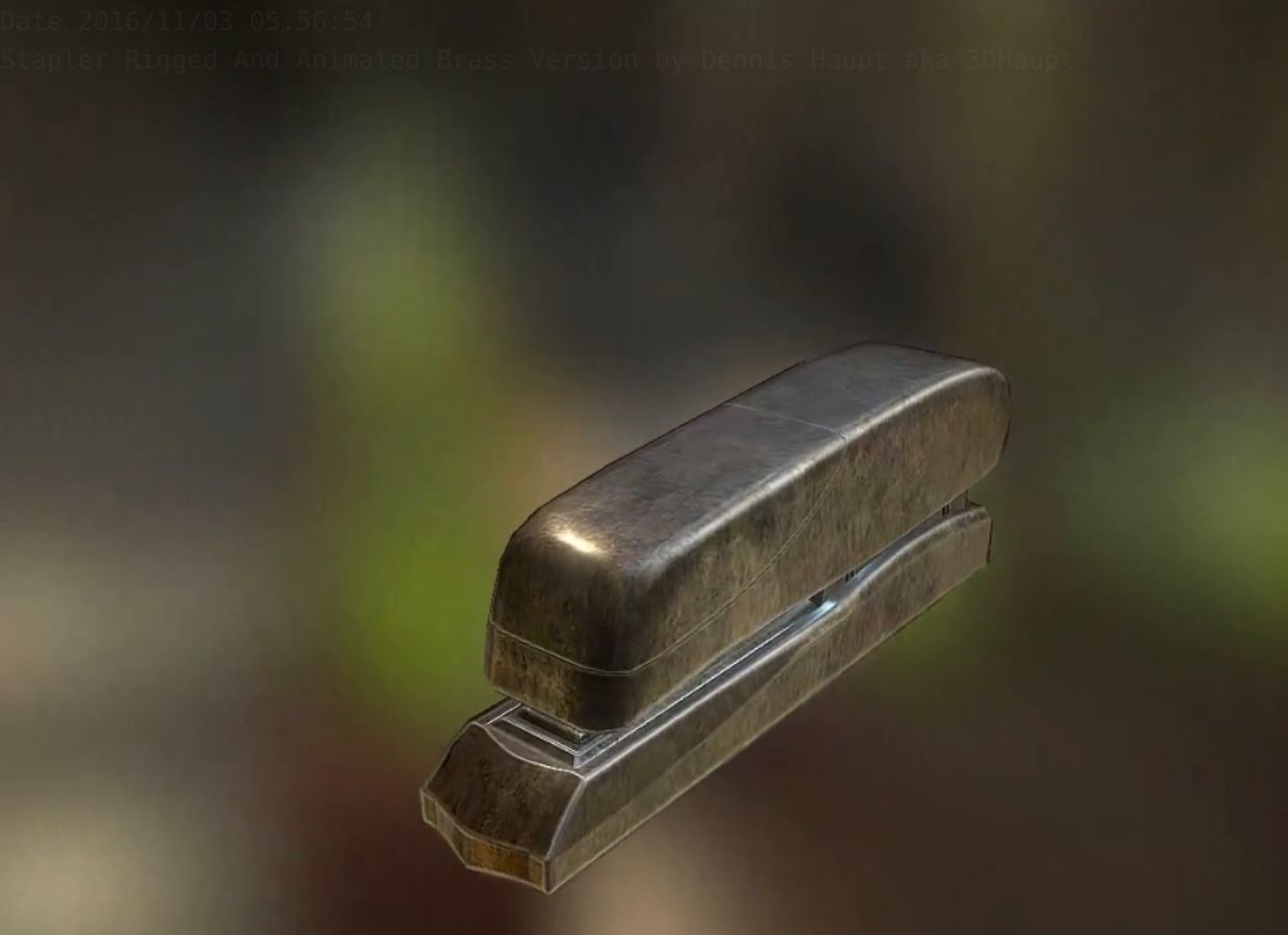 Stapler Pack Rigged And Animated Low-poly 3D model_114