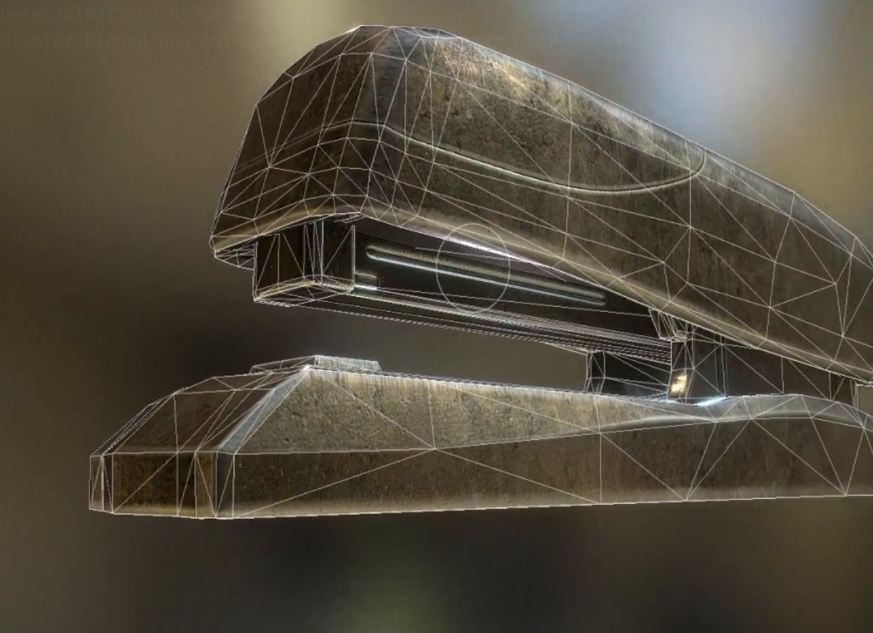 Stapler Pack Rigged And Animated Low-poly 3D model_228
