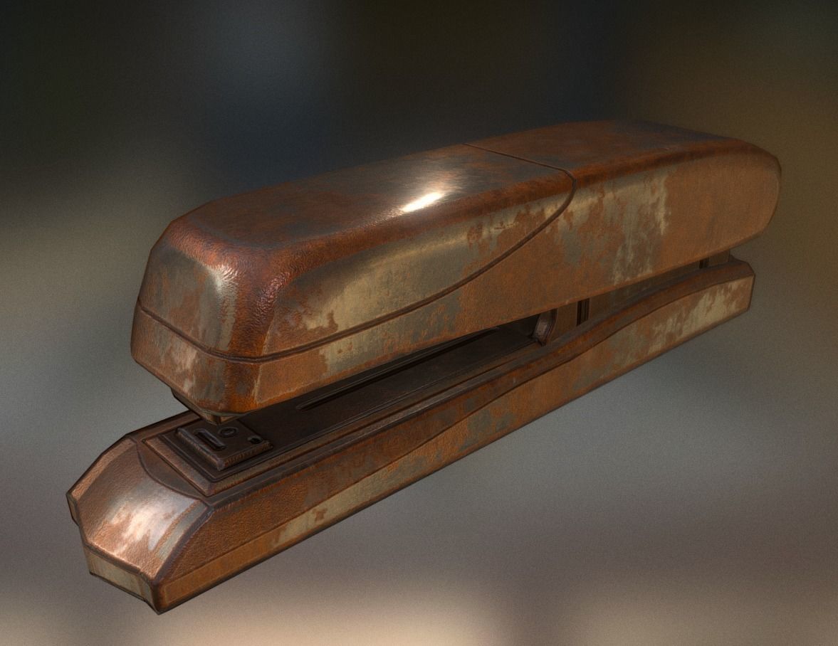 Stapler Pack Rigged And Animated Low-poly 3D model_3