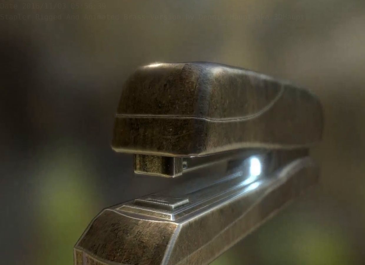 Stapler Pack Rigged And Animated Low-poly 3D model_215