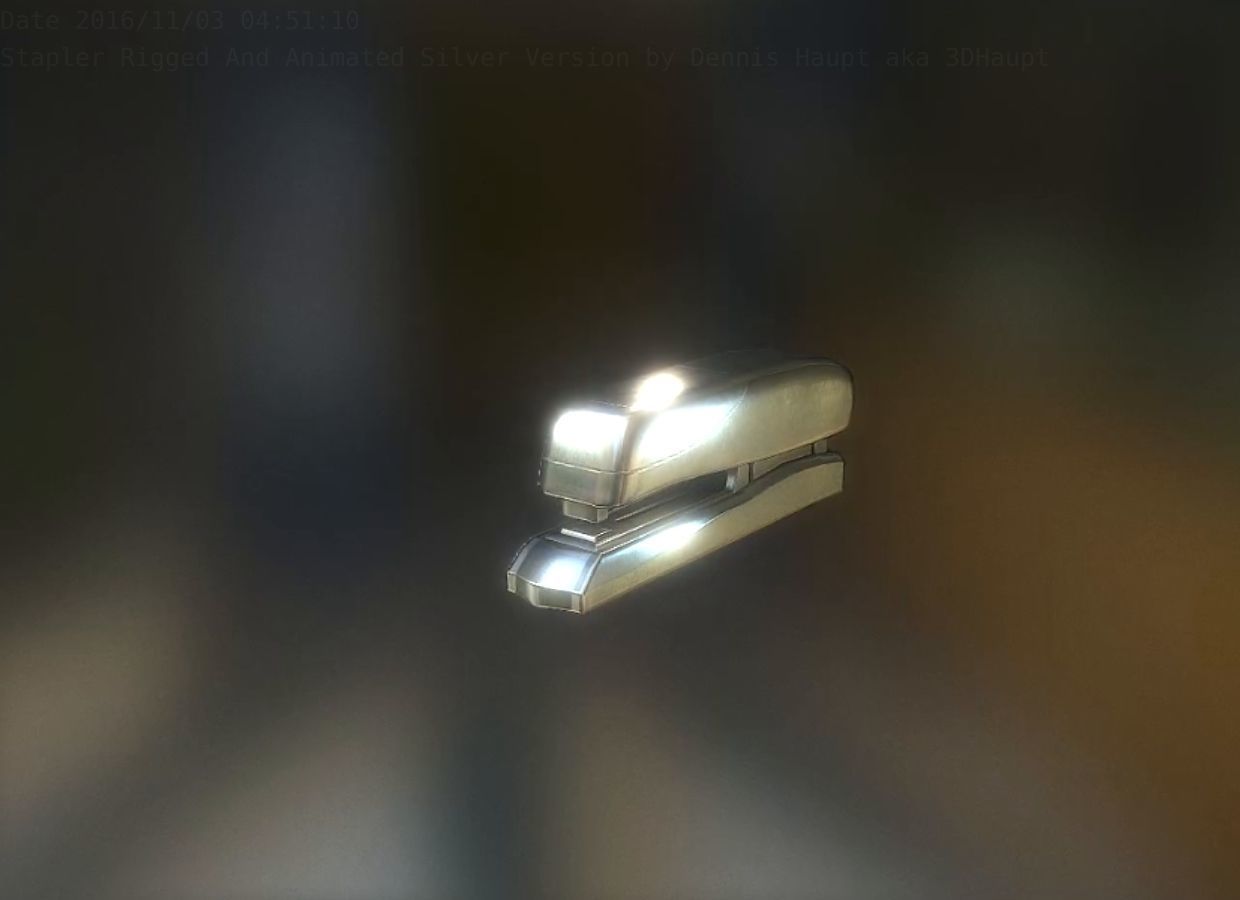 Stapler Pack Rigged And Animated Low-poly 3D model_254