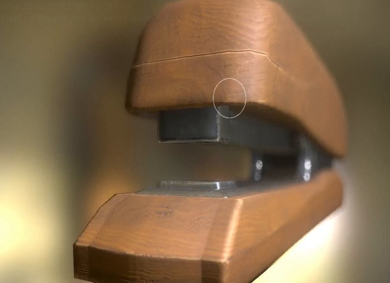 Stapler Pack Rigged And Animated Low-poly 3D model_44