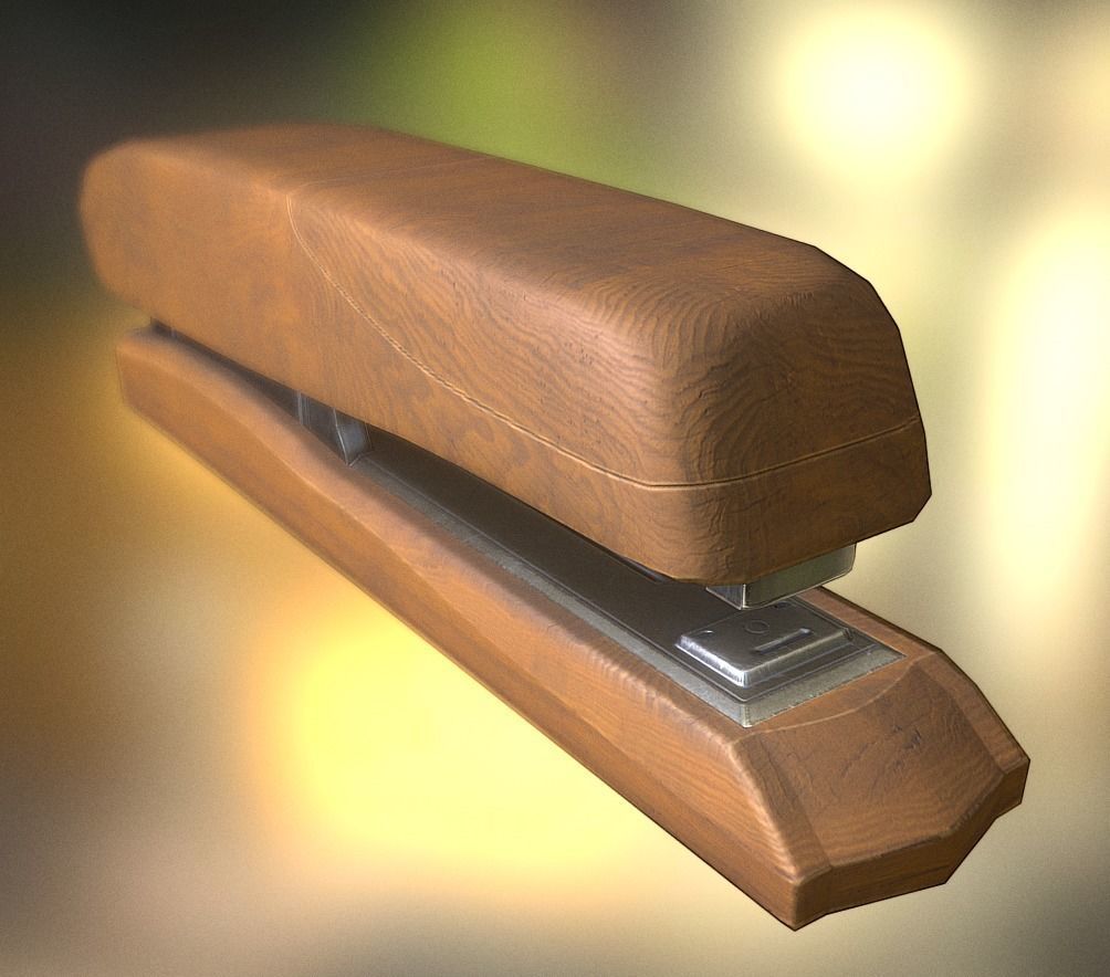 Stapler Pack Rigged And Animated Low-poly 3D model_2