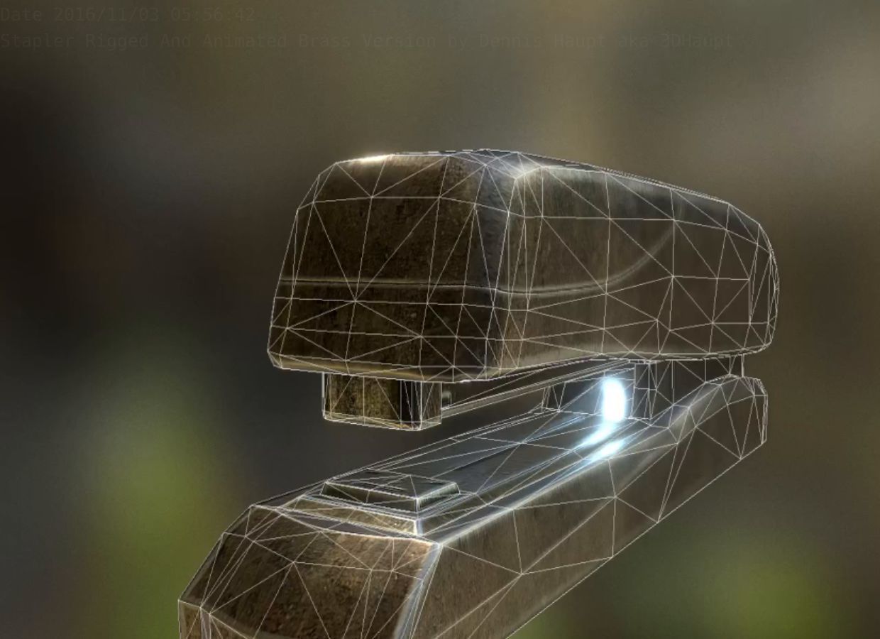 Stapler Pack Rigged And Animated Low-poly 3D model_193