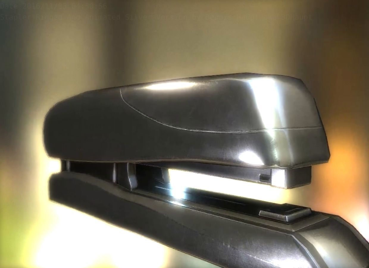 Stapler Pack Rigged And Animated Low-poly 3D model_40