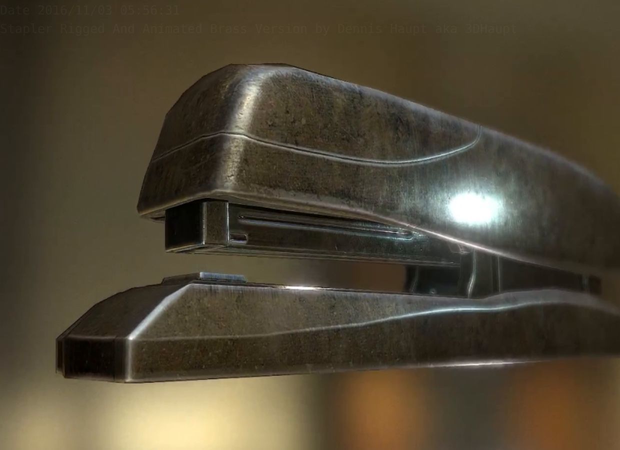 Stapler Pack Rigged And Animated Low-poly 3D model_191