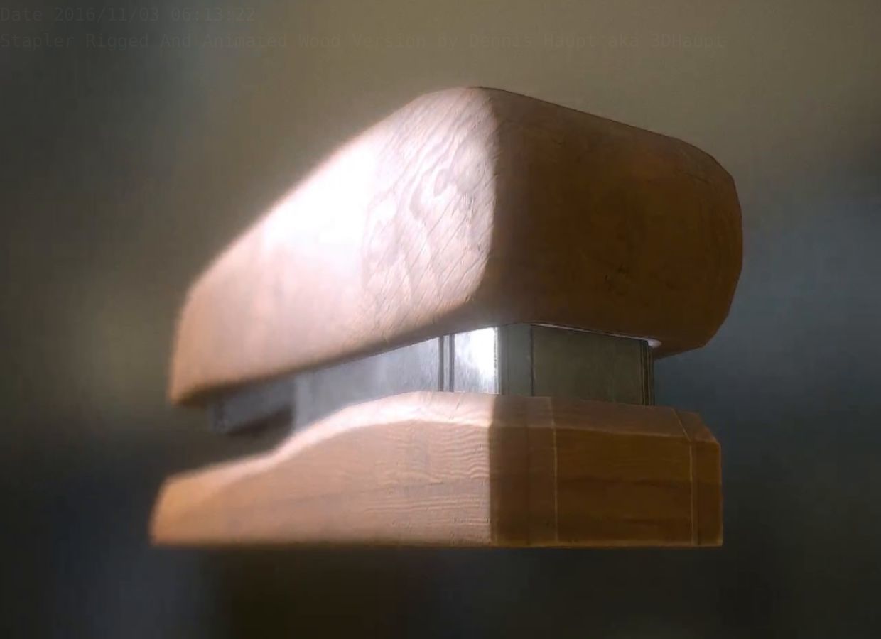 Stapler Pack Rigged And Animated Low-poly 3D model_245