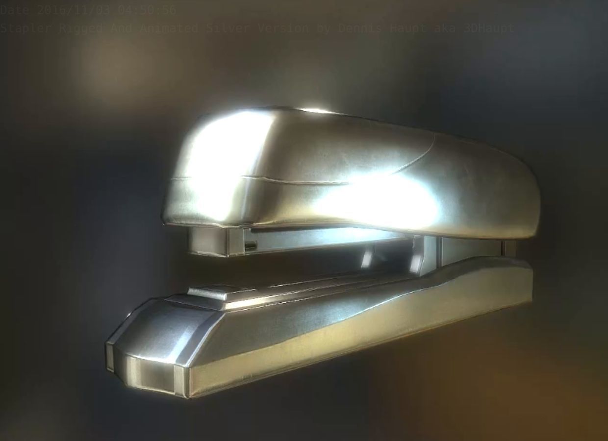 Stapler Pack Rigged And Animated Low-poly 3D model_36