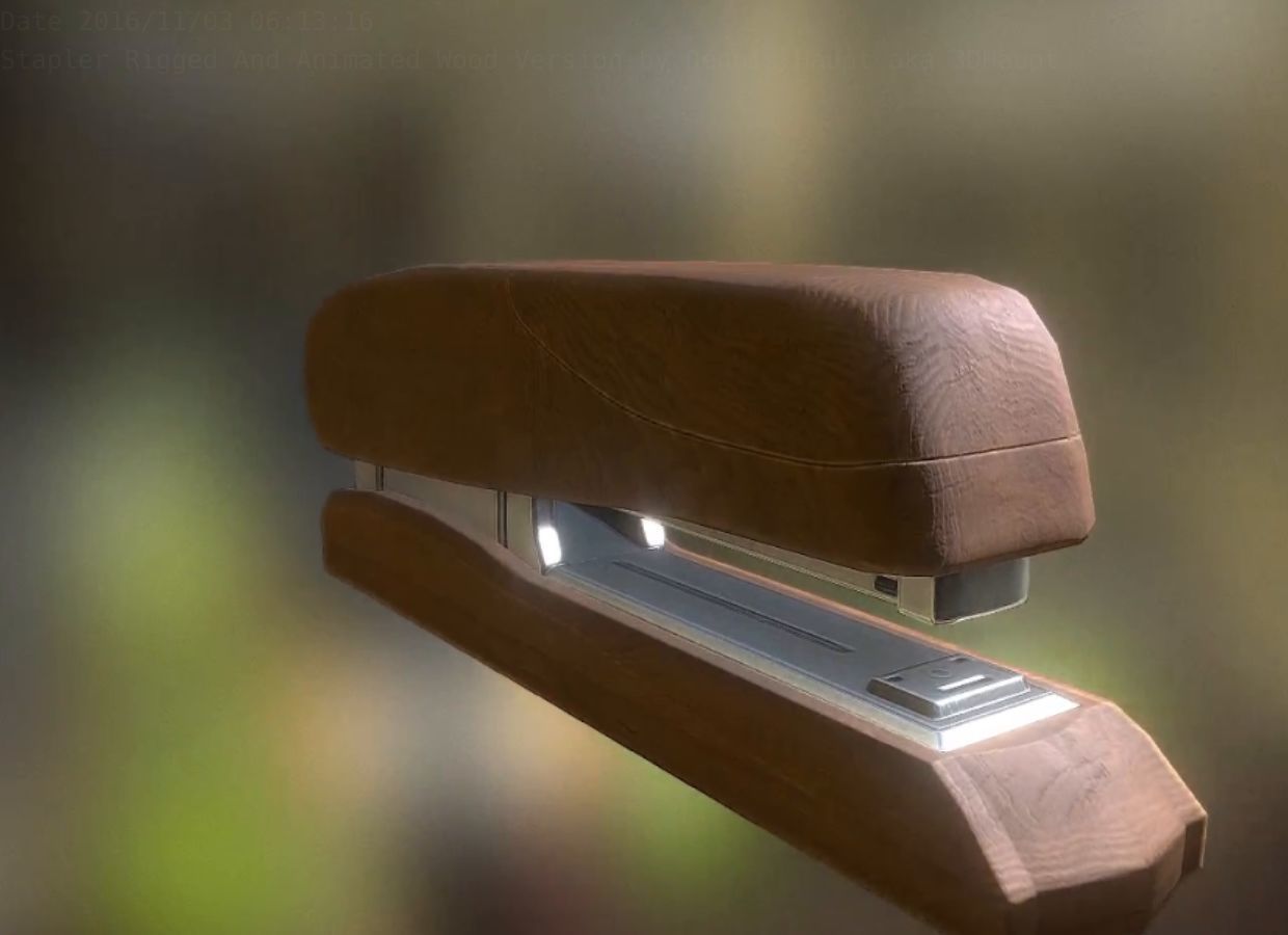 Stapler Pack Rigged And Animated Low-poly 3D model_181