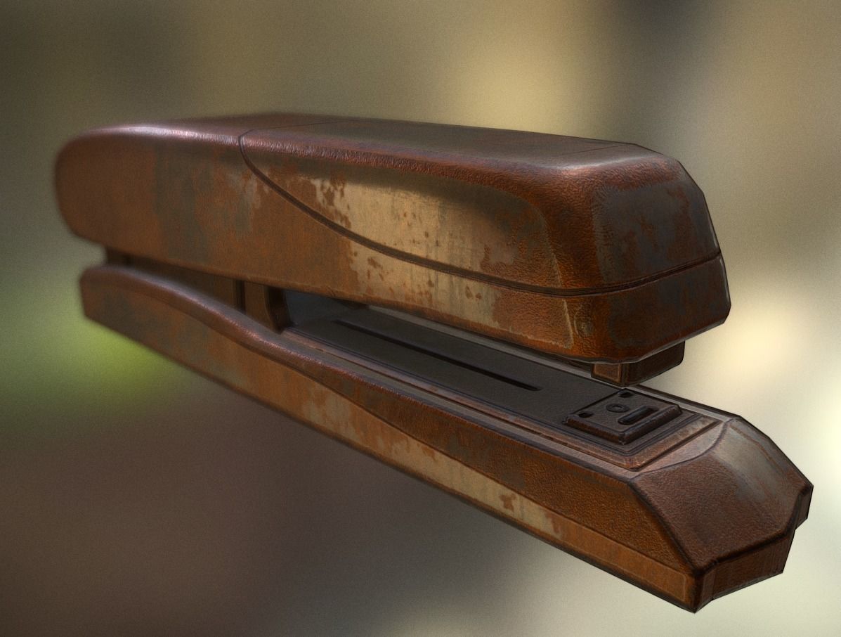 Stapler Pack Rigged And Animated Low-poly 3D model_4
