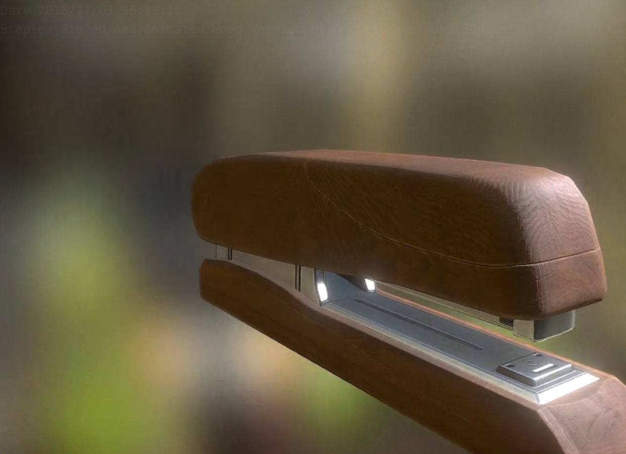 Stapler Pack Rigged And Animated Low-poly 3D model_214