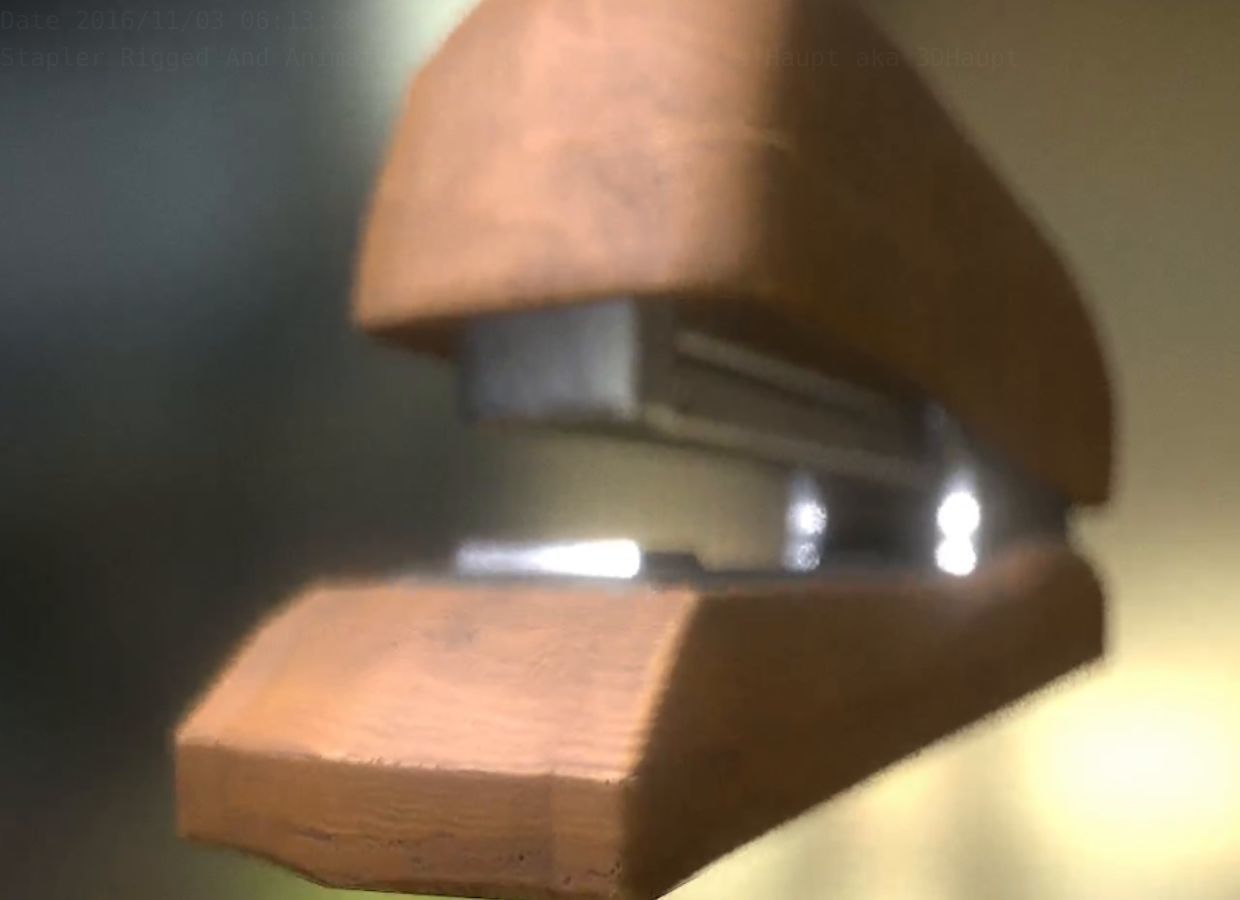 Stapler Pack Rigged And Animated Low-poly 3D model_90