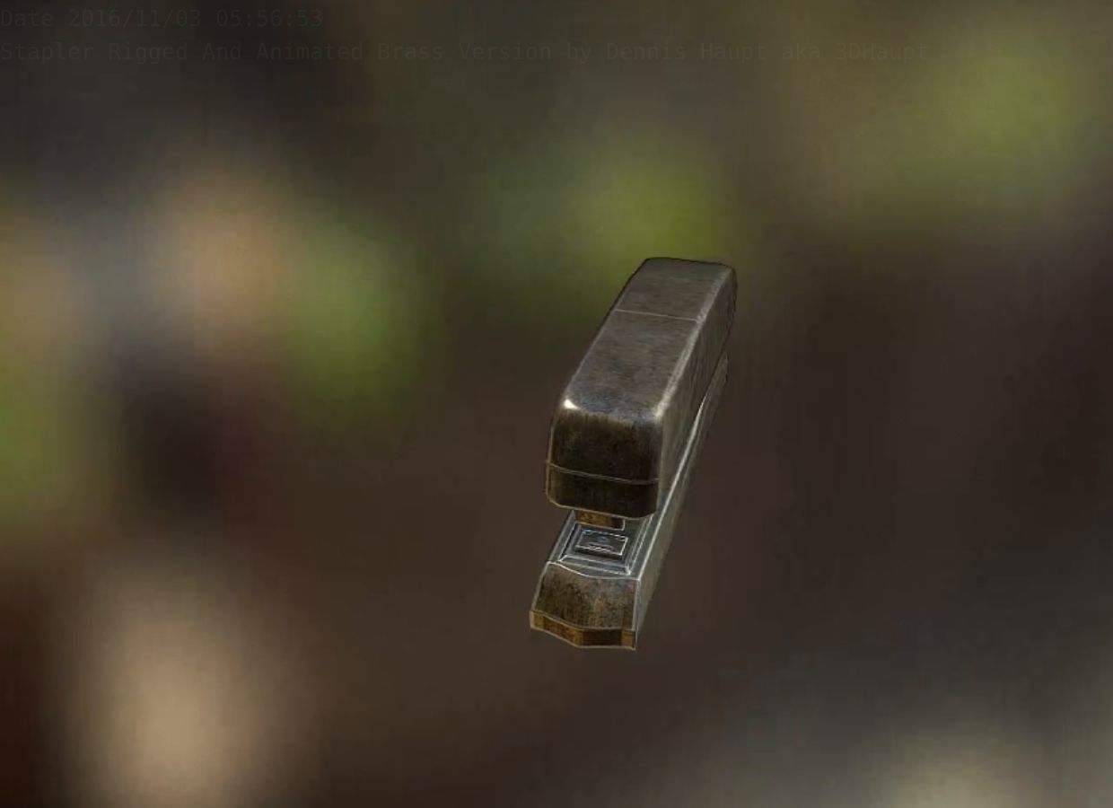 Stapler Pack Rigged And Animated Low-poly 3D model_236