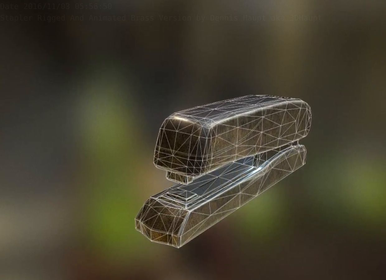 Stapler Pack Rigged And Animated Low-poly 3D model_116