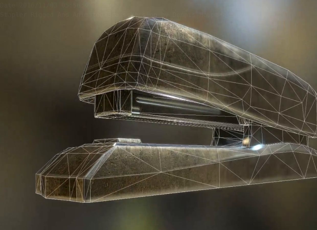 Stapler Pack Rigged And Animated Low-poly 3D model_76