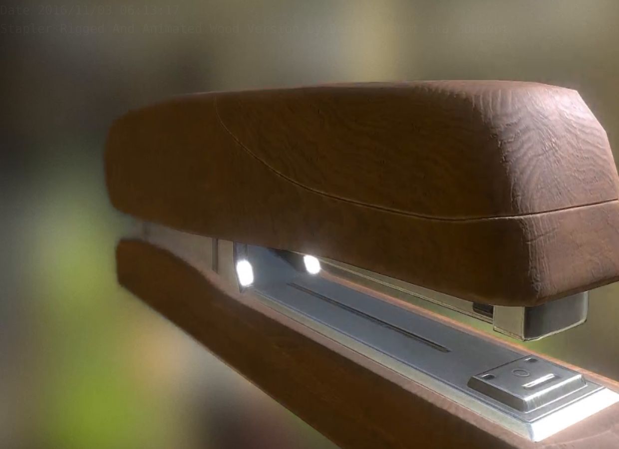 Stapler Pack Rigged And Animated Low-poly 3D model_162