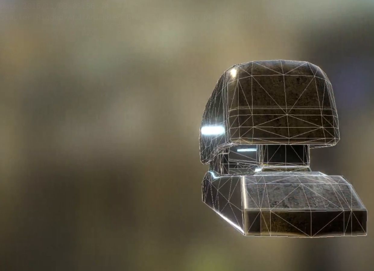 Stapler Pack Rigged And Animated Low-poly 3D model_244