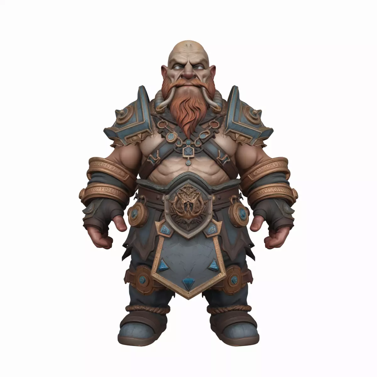 Mischievous Dark Gnome Warlock with Fel Magic 3D Model 3D model_5