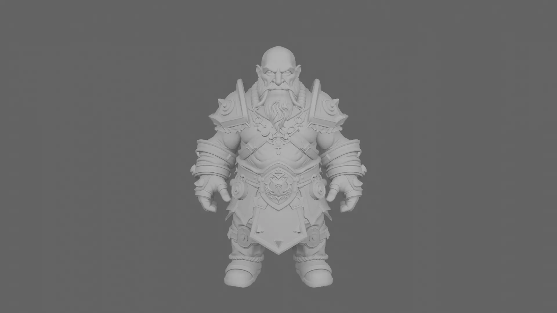 Mischievous Dark Gnome Warlock with Fel Magic 3D Model 3D model_6
