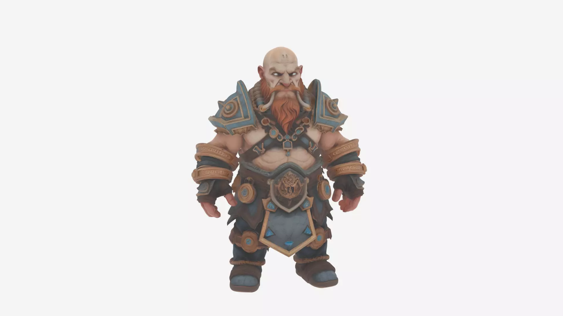 Mischievous Dark Gnome Warlock with Fel Magic 3D Model 3D model_0