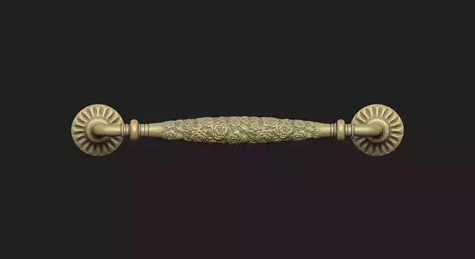classic pull handle decor floral art laser texture royal