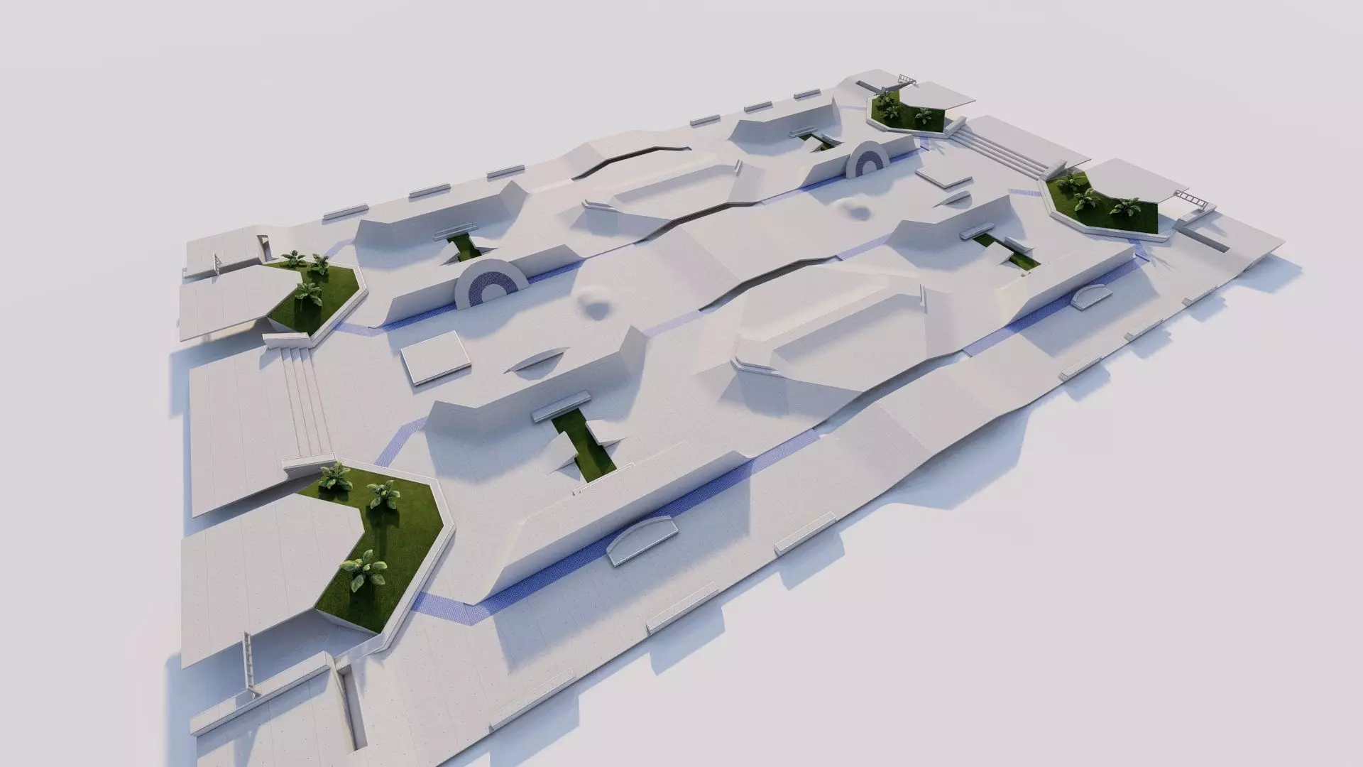 Skatepark-Skate Park PACK 3D model_3