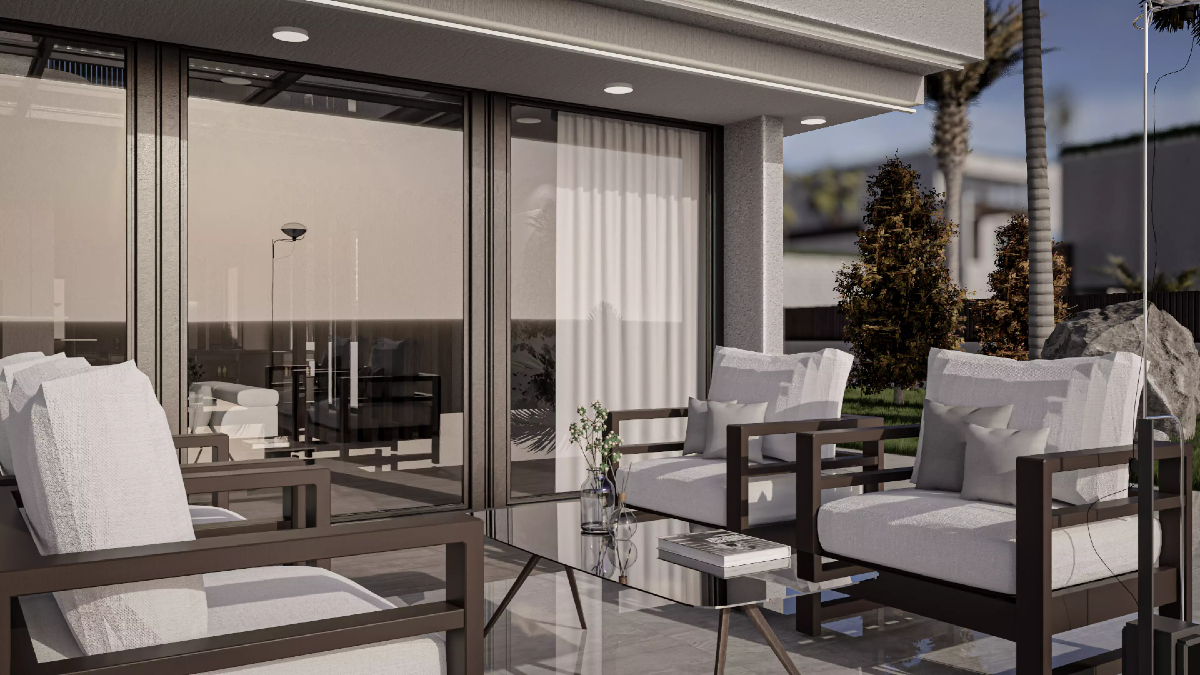 Modern Loft Villas Island Scene Lumion Ready 3D model_8