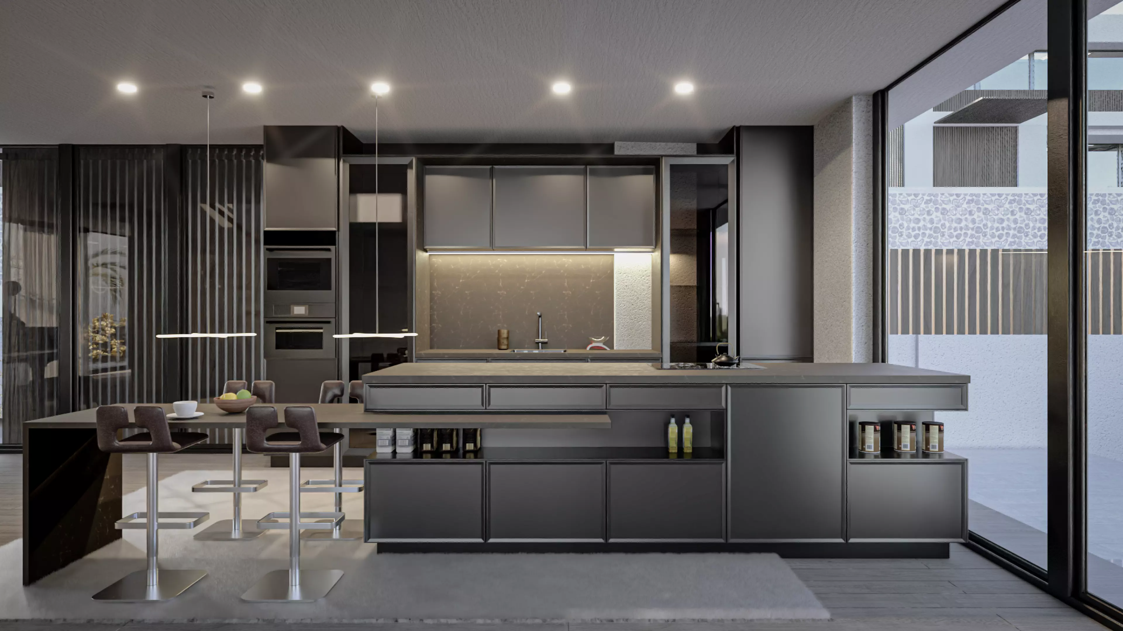 Modern Loft Villas Island Scene Lumion Ready 3D model_11