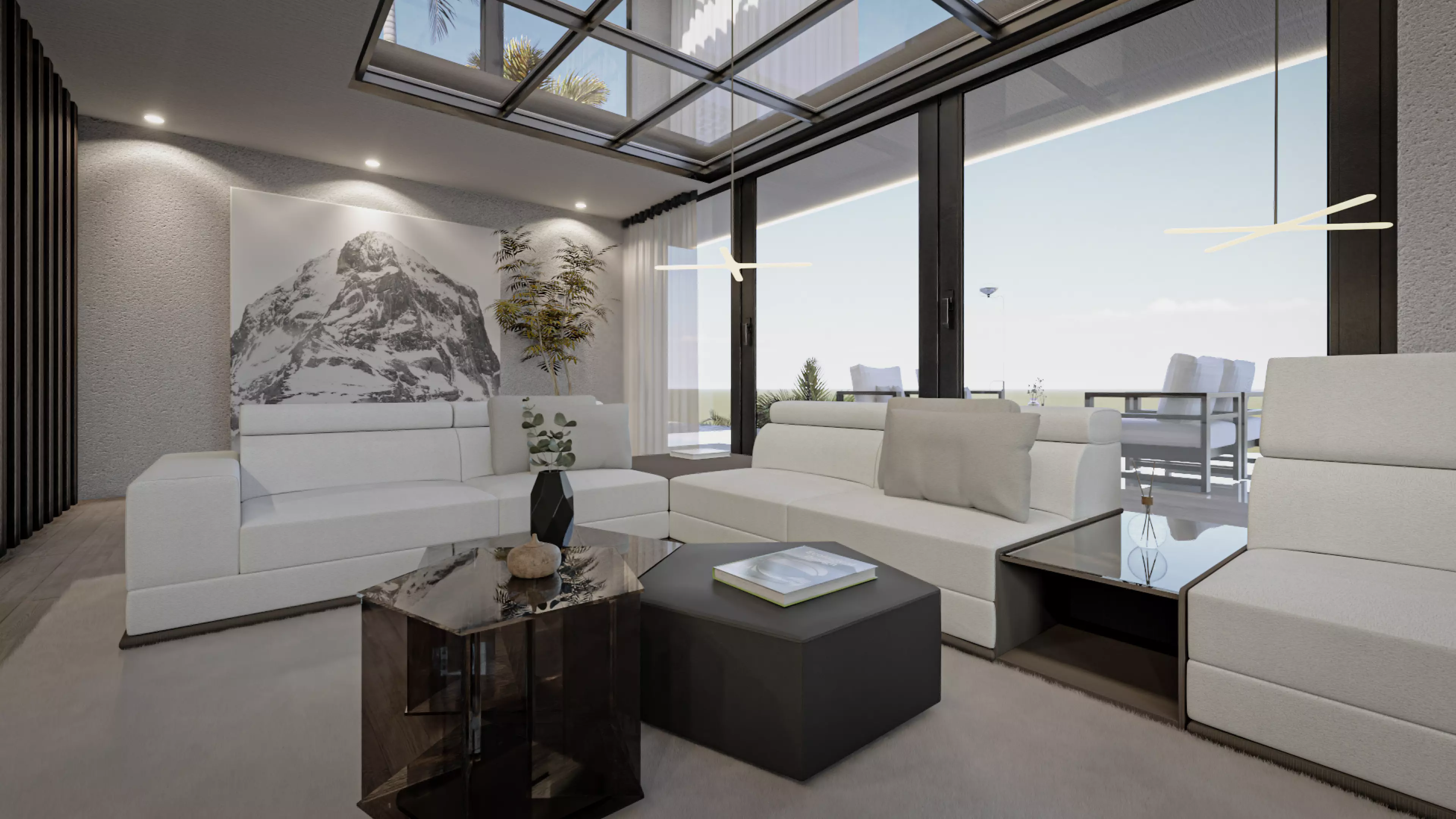 Modern Loft Villas Island Scene Lumion Ready 3D model_9