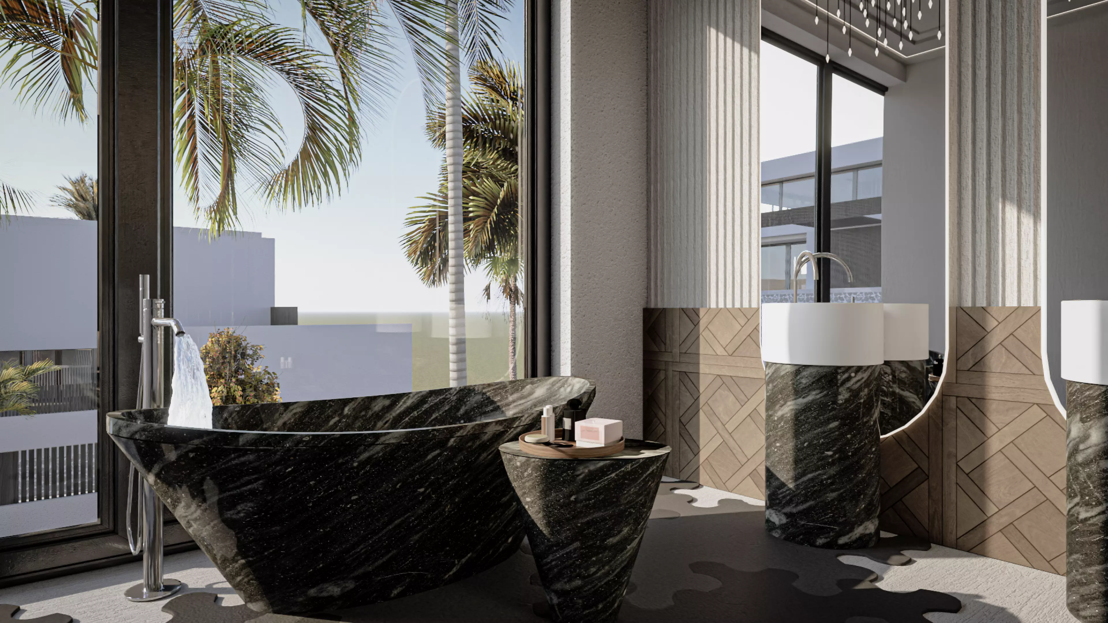 Modern Loft Villas Island Scene Lumion Ready 3D model_12