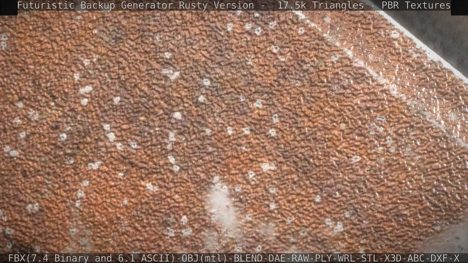 Futuristic Backup Generator Rusty Version - 8K PBR Low-poly 3D model_39