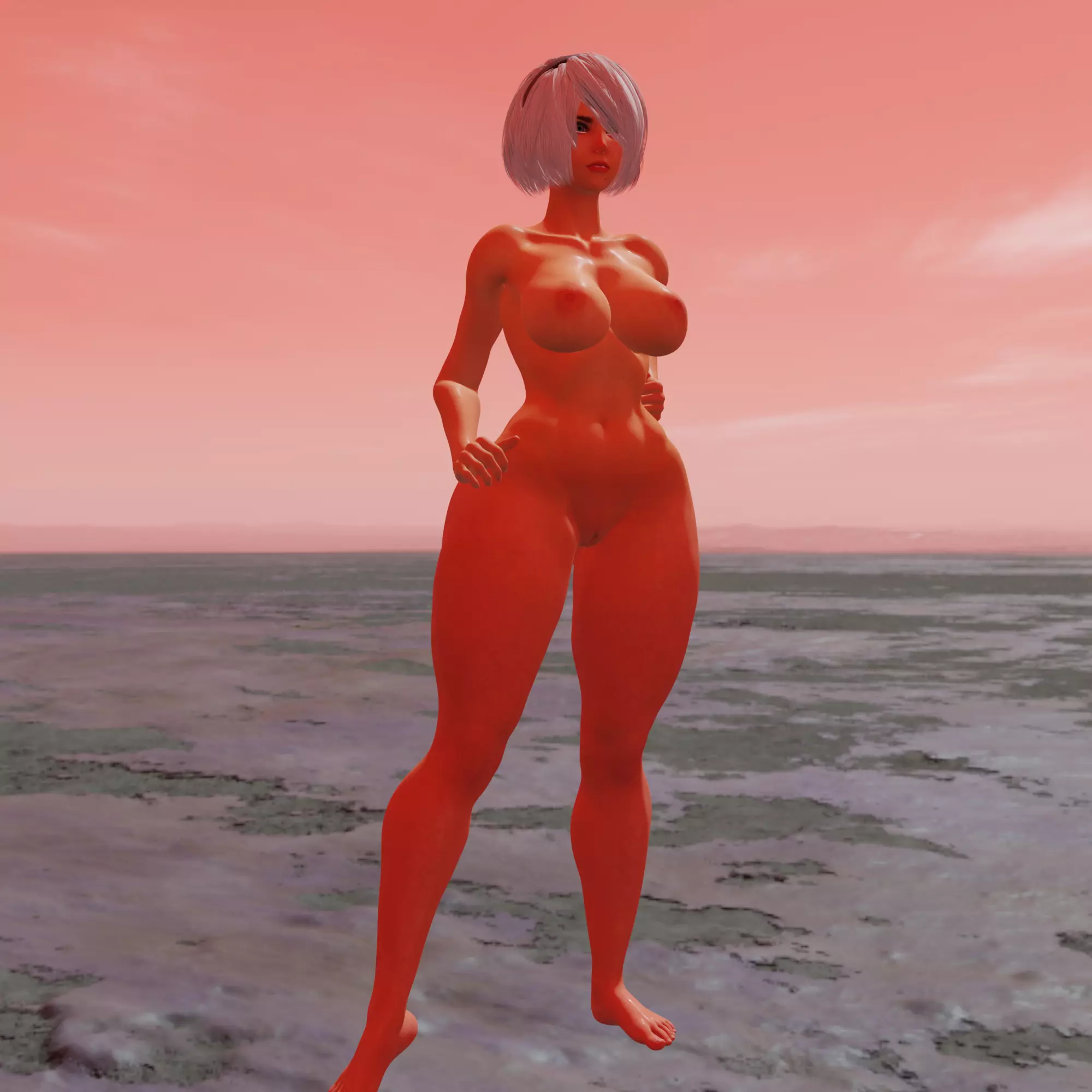 Curvy Asian Fighter Girl 3D print model_3