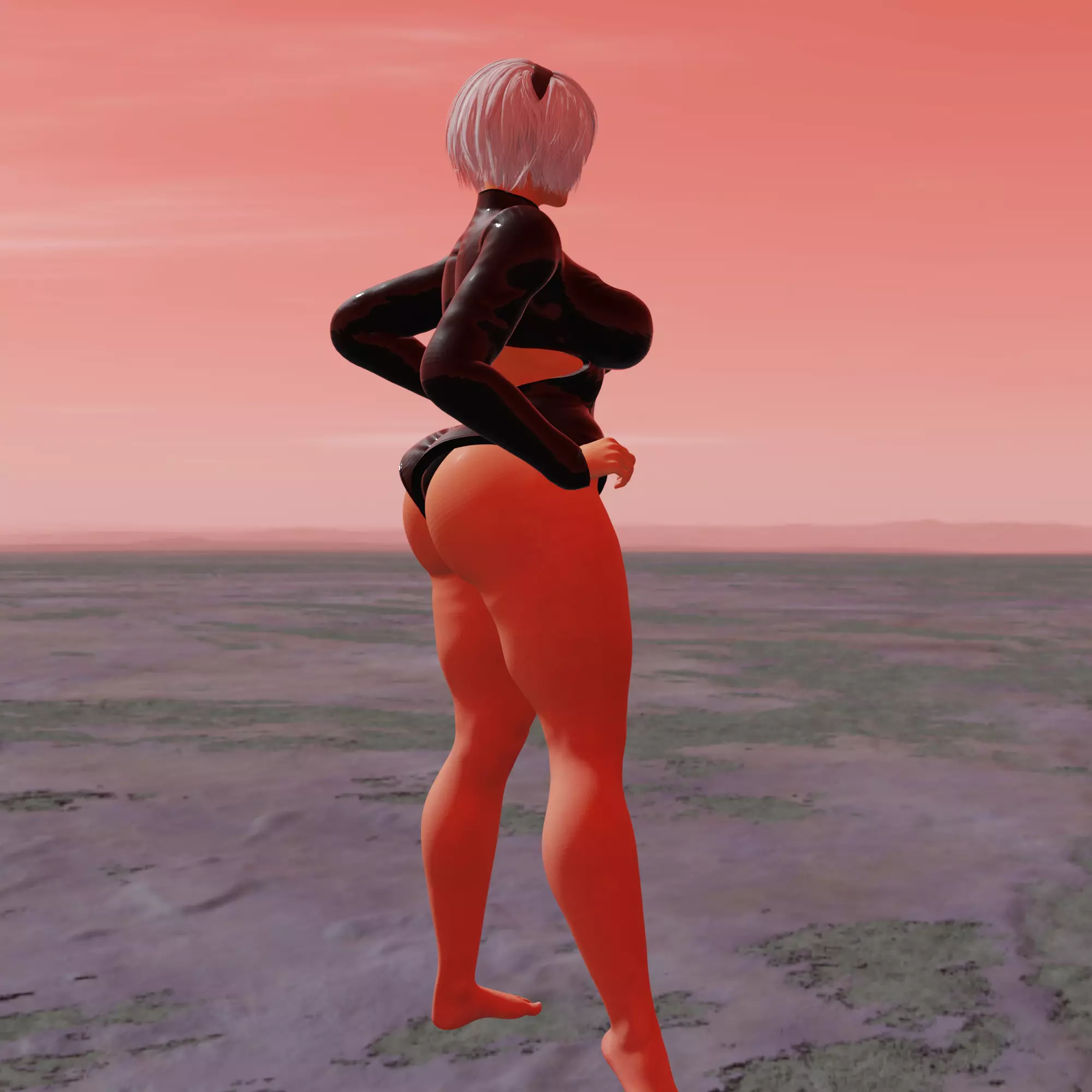 Curvy Asian Fighter Girl 3D print model_8