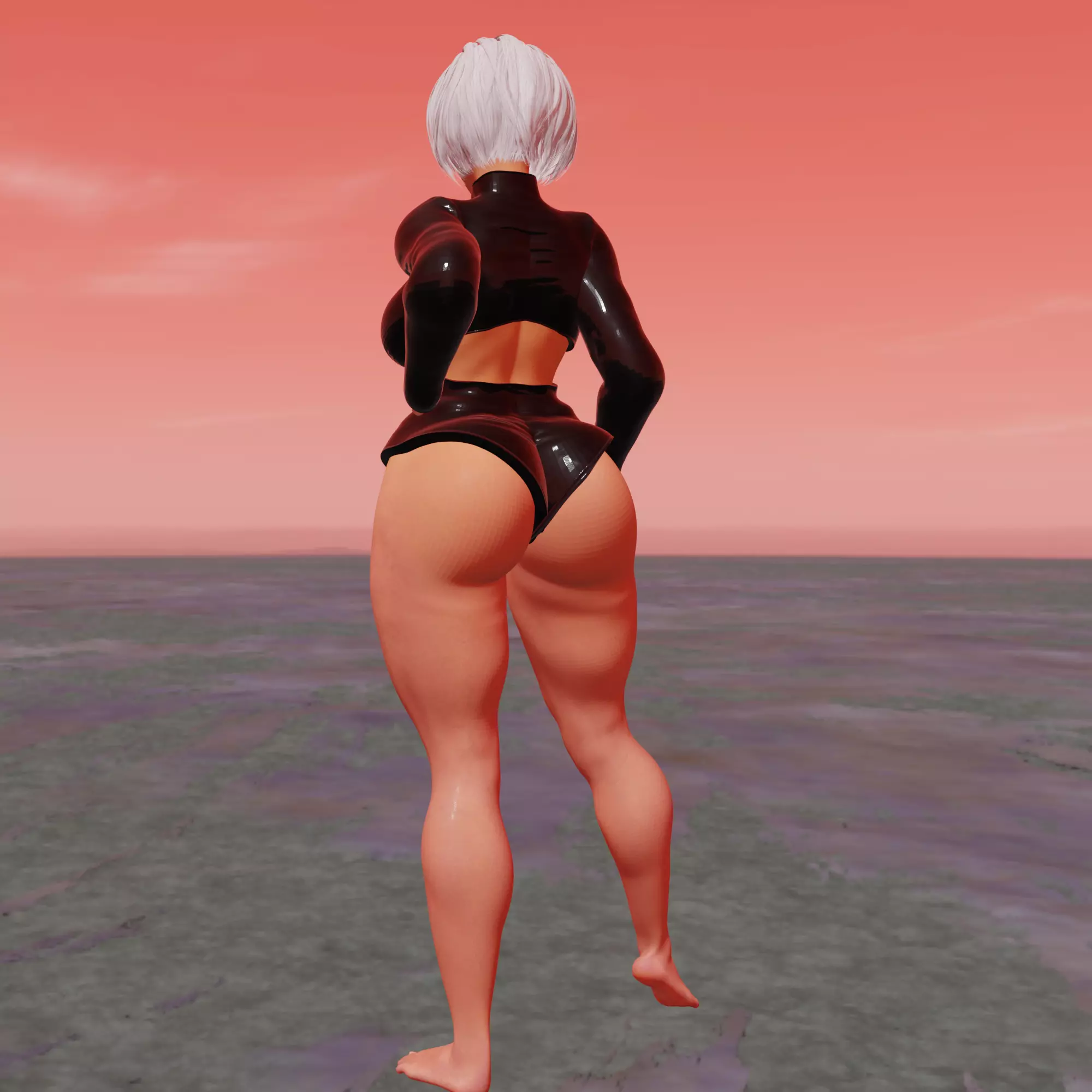 Curvy Asian Fighter Girl 3D print model_6