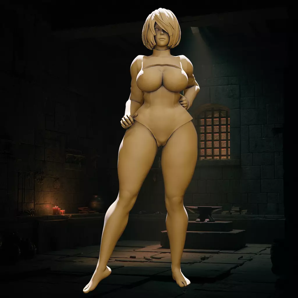 Curvy Asian Fighter Girl 3D print model_0