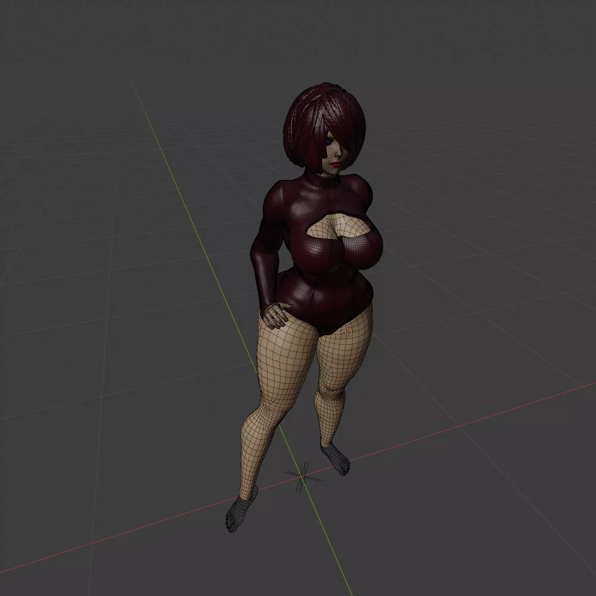 Curvy Asian Fighter Girl 3D print model_10