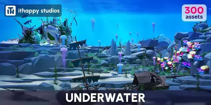 Underwater World 3D Models Pack