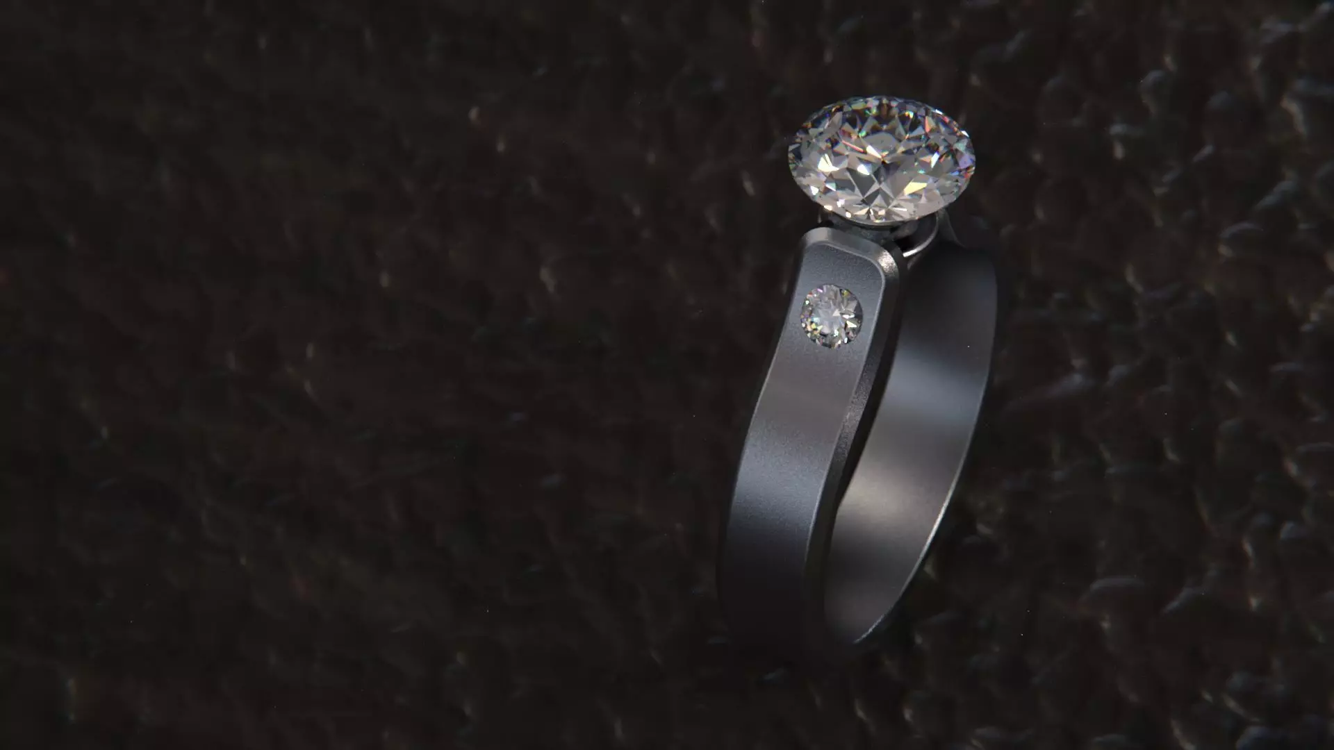 Ring brilante womans 3D model_4